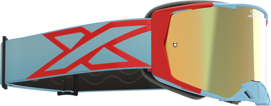 LUCID CALIBER GOGGLE LIGHT BLUE GOLD MIRROR LENS 067-12035 image 2