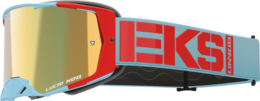 LUCID CALIBER GOGGLE LIGHT BLUE GOLD MIRROR LENS 067-12035 image 1