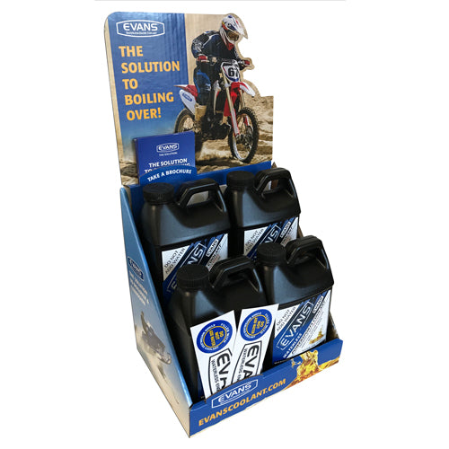 EVANS RACING COUNTER DISPLAY 4POWERSPORTS BOTTLES