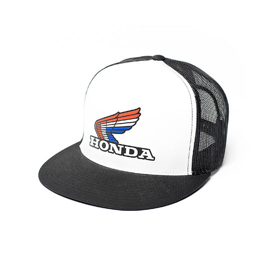 FX HONDA VINTAGE SNAPBACK HAT / WHITE-BLACK (ONE SIZE)