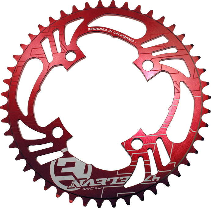 4-BOLT FLOW CHAINRING RED 45T ELCRF445RDRD image 1