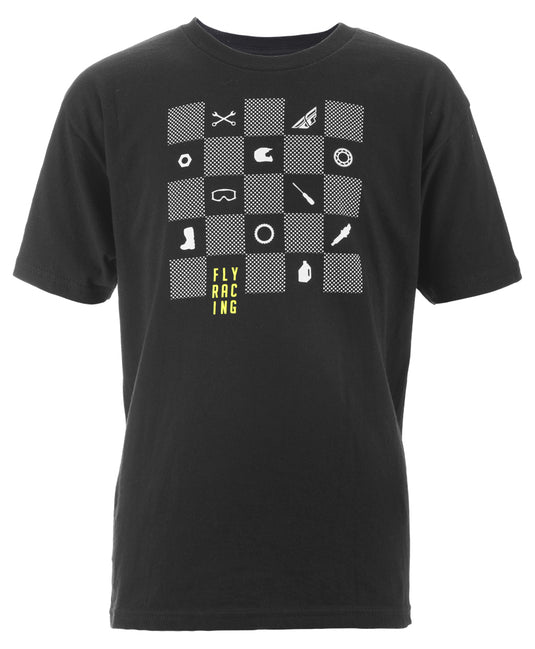 FLY CHECKERS TEE BLACK YL BLACK YL 352-1090L image 1