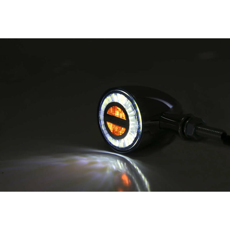Load image into Gallery viewer, ROCKET BULLET TS/POS LIGHT LED ALLOY TINTED CHROME PAIR 204-349 image 2
