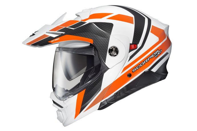 EXO-AT960 MODULAR HELMET HICKS WHITE/ORANGE MD 96-1154 image 1