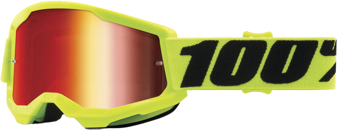 STRATA 2 JUNIOR GOGGLE FLUO YELLOW MIRROR RED LENS 50032-00003 image 1