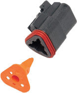 3-WIRE BLACK DEUTSCH PLUG & WDGLCK HD