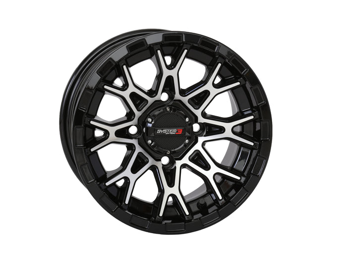 ST6 WHEEL 14X7 4+3 (+10MM) 4/156 GLOSS BLACK/MACHINED 14S3-6055 image 1