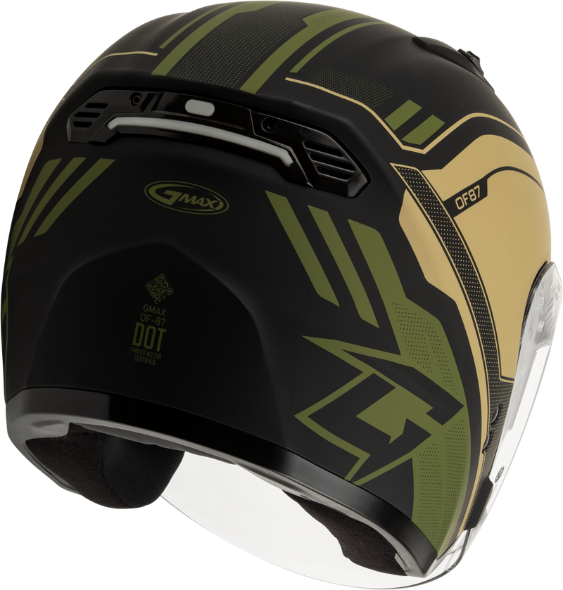 Load image into Gallery viewer, OF-87 DUKE HELMET W/LED LIGHT MATTE BLK/GREEN XL O1187227 image 3
