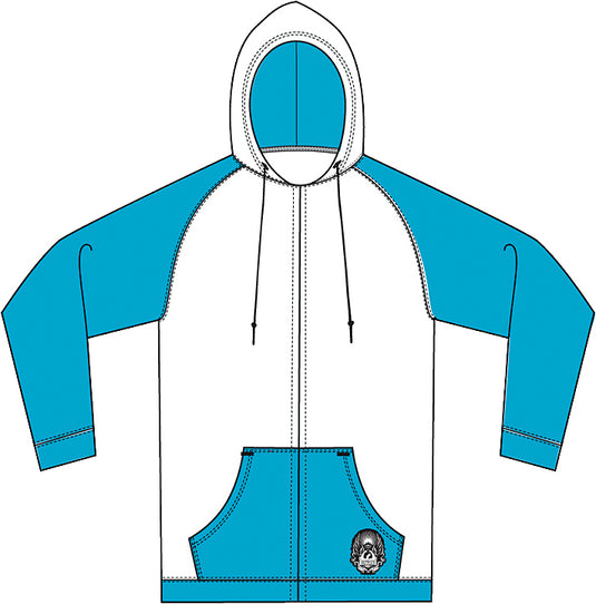 BLOCK OUT ZIP HOODY WHITE S 723-3041 WHT SM image 1