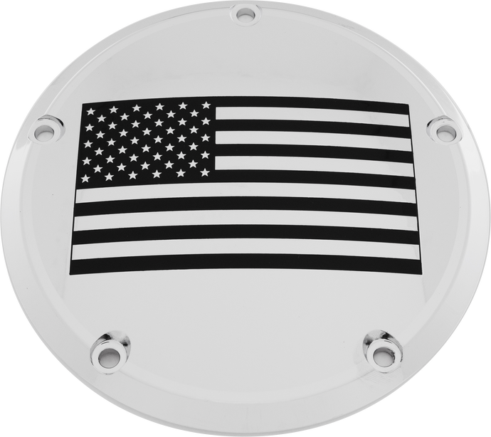 6   M8 SOFTAIL DERBY COVER AMERICAN FLAG CHROME PATR21-67 image 1