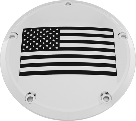 6   M8 SOFTAIL DERBY COVER AMERICAN FLAG CHROME PATR21-67 image 1