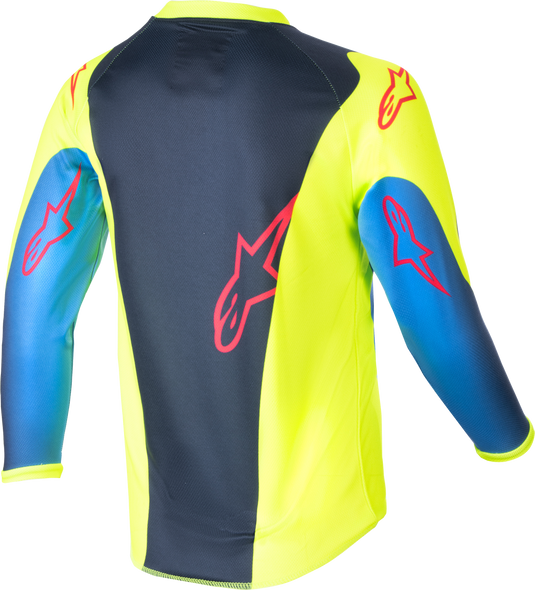 KIDS RACER - GRAPHIC 1 JERSEY YLW FLUO/BLUE/NT NAVY 2XS 3730124-525-XXS image 2