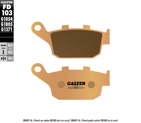 BRAKE PADS SINTERED FD103G1371 FD103G1371 image 1
