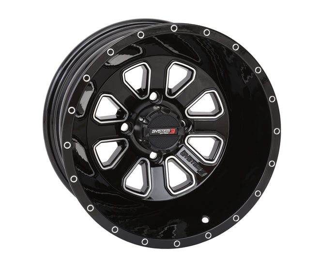 ST4 WHEEL 14X7 2+5 (-47MM) 4/110 GLOSS BLACK/MACHINED 14S3-4111 image 1