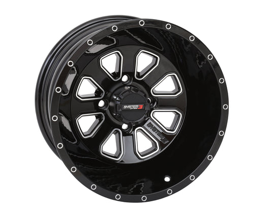 ST4 WHEEL 14X7 2+5 (-47MM) 4/110 GLOSS BLACK/MACHINED 14S3-4111 image 1
