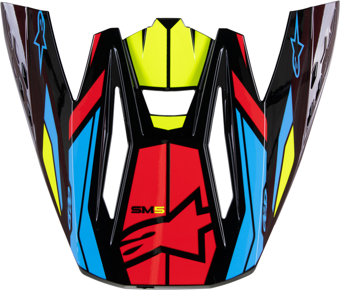 S-M5 VISOR ACTION 2 BLK/YLW FLUO/BRT RD GLOSSY 8986023-1533-OS image 1