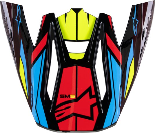 S-M5 VISOR ACTION 2 BLK/YLW FLUO/BRT RD GLOSSY 8986023-1533-OS image 1