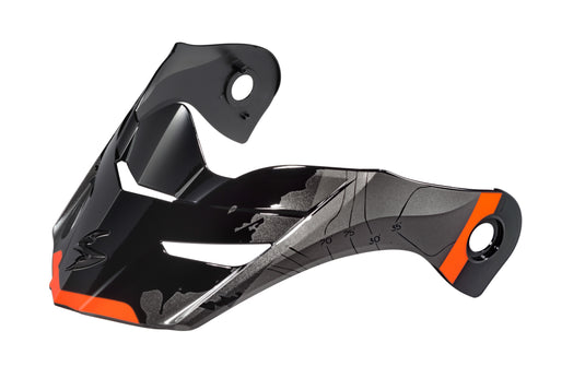 EXO-AT960 PEAK VISOR TOPOGRAPHIC BLACK/ORANGE 52-960-05 image 1
