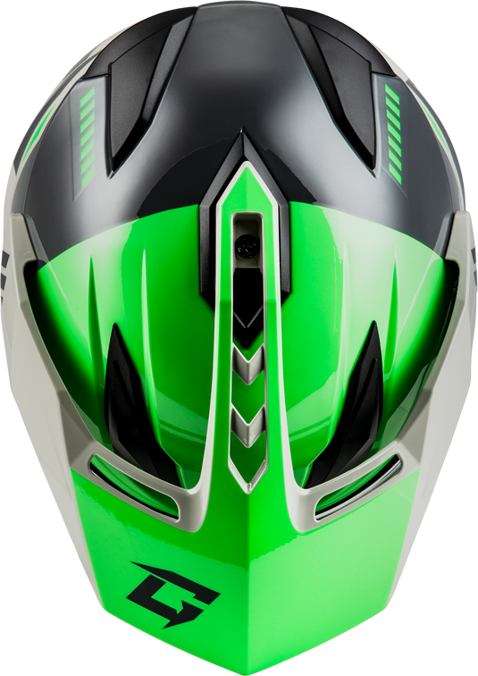 GM-11S RONIN SNOW HELMET W/ ELEC SHIELD GREEN/GREY SM A41151164 image 3
