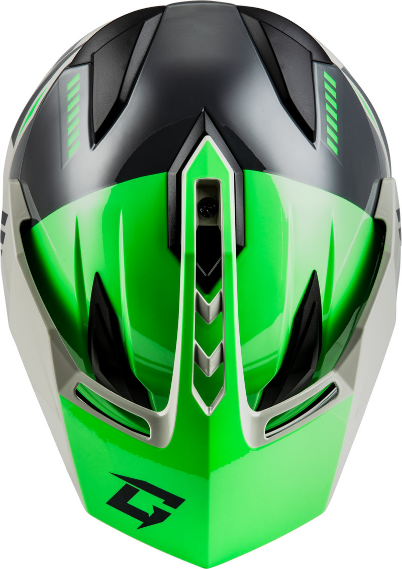 Load image into Gallery viewer, GM-11S RONIN SNOW HELMET W/ ELEC SHIELD GREEN/GREY XL A41151167 image 3
