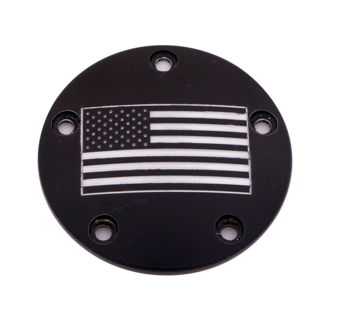TC TIMER COVER AMERICAN FLAG BLACK PATR21-04BG image 1