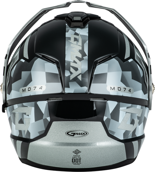 MD-74 STRIKER MODULAR HELMET W SLVR SHIELD SLVR/BLU MTLC 2X M17411078 image 2