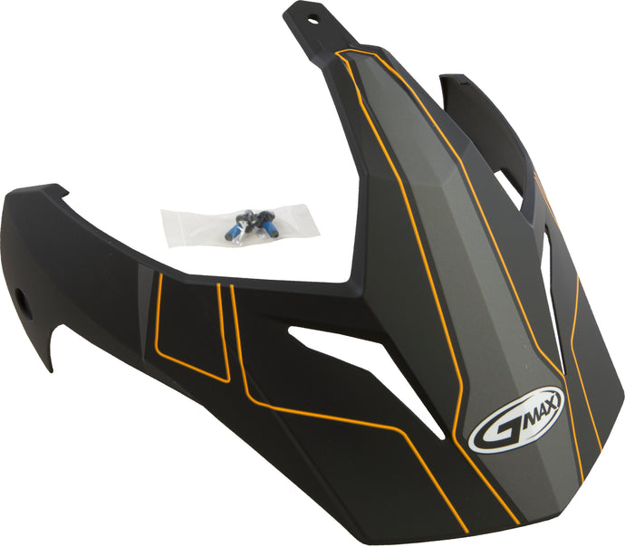 VISOR W/SCREWS EXPEDITION MATTE BLACK/HI-VIS ORANG GM-11 G011093 image 1