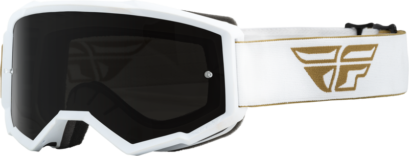 Load image into Gallery viewer, YOUTH ZONE GOGGLE GOLD/WHITE W/ DARK SMOKE/SMOKE LENS 37-51723 image 1
