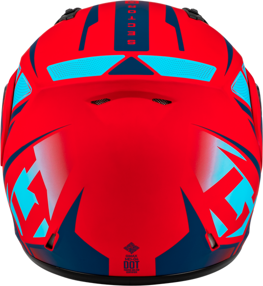 MD-04S SECTOR SNOW HELMET MATTE RED/BLUE LG M2043996 image 2