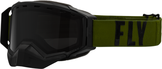 ZONE PRO SNW GOGGLE OLIVE/BLK W/ POLARIZED SMOKE LENS 37-50338 image 1