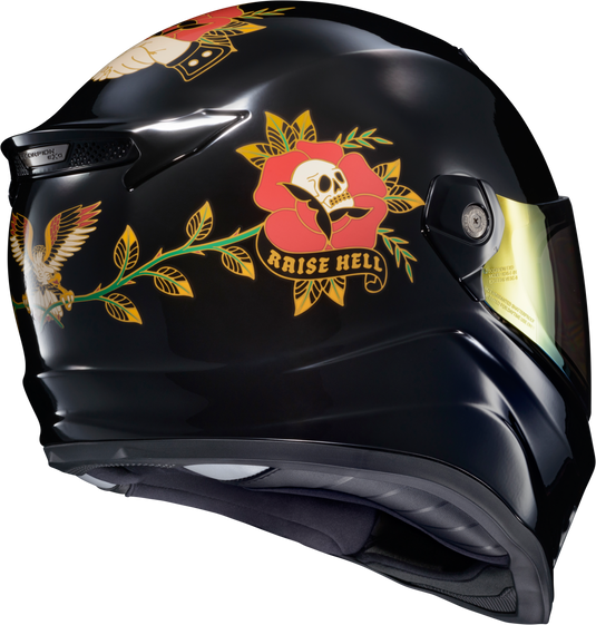 COVERT FX FULL FACE HELMET THE LITAS GLOSS BLACK 2X CFX-1007 image 5