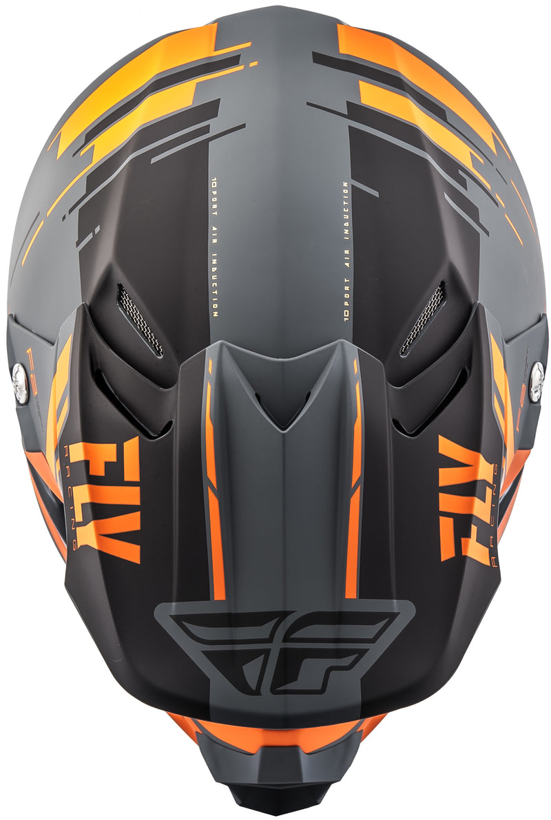 Load image into Gallery viewer, F2 CARBON FORGE HELMET MATTE CHARCOAL/ORANGE/GREY MD 73-4238-6-M image 4
