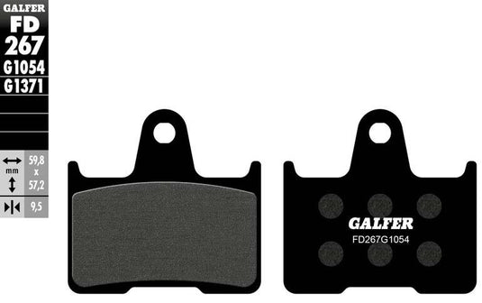 BRAKE PADS SEMI METALLIC FD267G1054 FD267G1054 image 2