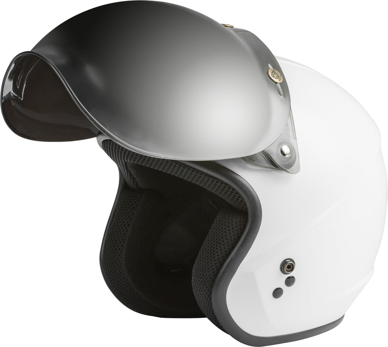 Load image into Gallery viewer, BUBBLE SHIELD 3-SNAP FLIP-UP SILVER IRIDIUM UNIVERSAL G002015 image 2

