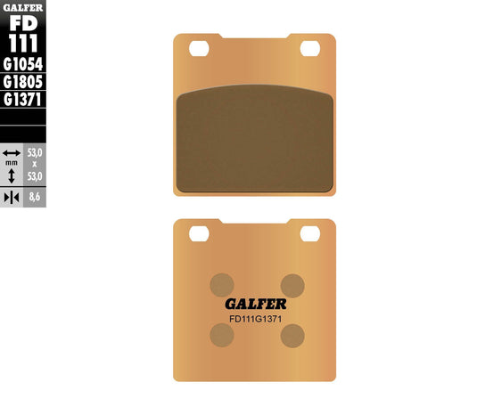 BRAKE PADS SINTERED FD111G1371 FD111G1371 image 1
