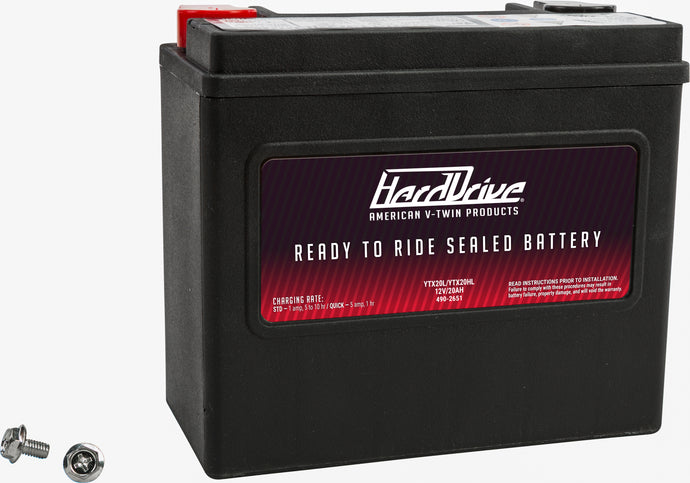 BATTERY YTX20L/YTX20HL 320CCA FACTORY ACTIVATED SEALED AGM HVT20L image 1