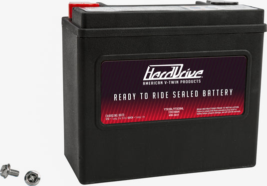 BATTERY YTX20L/YTX20HL 320CCA FACTORY ACTIVATED SEALED AGM HVT20L image 1