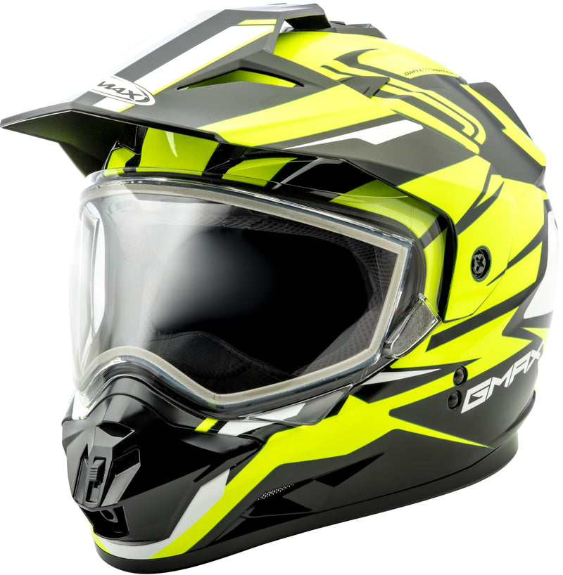 Load image into Gallery viewer, GM-11 DUAL-SPORT VERTICAL SNOW HELMET BLACK/HI-VIS MD G2111685 TC-24 image 1
