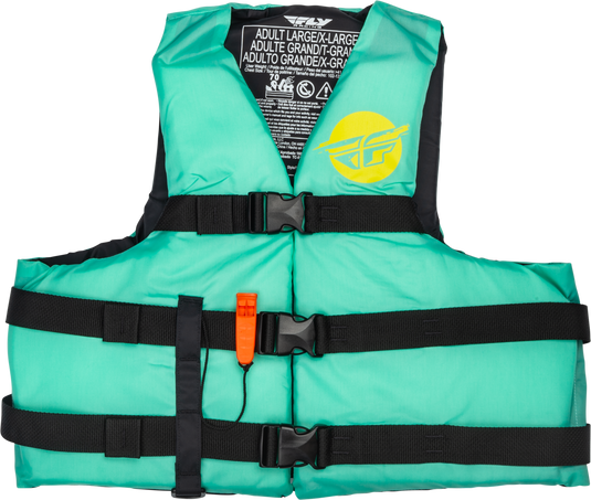 NYLON FLOTATION VEST SEAFOAM GREEN/YELLOW 2X 221-304122X image 1