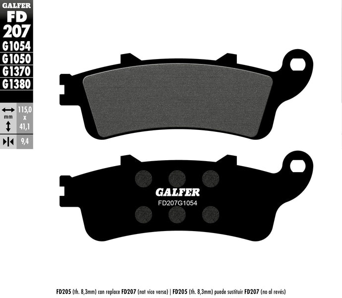 BRAKE PADS SEMI METALLIC FD207G1054 FD207G1054 image 1