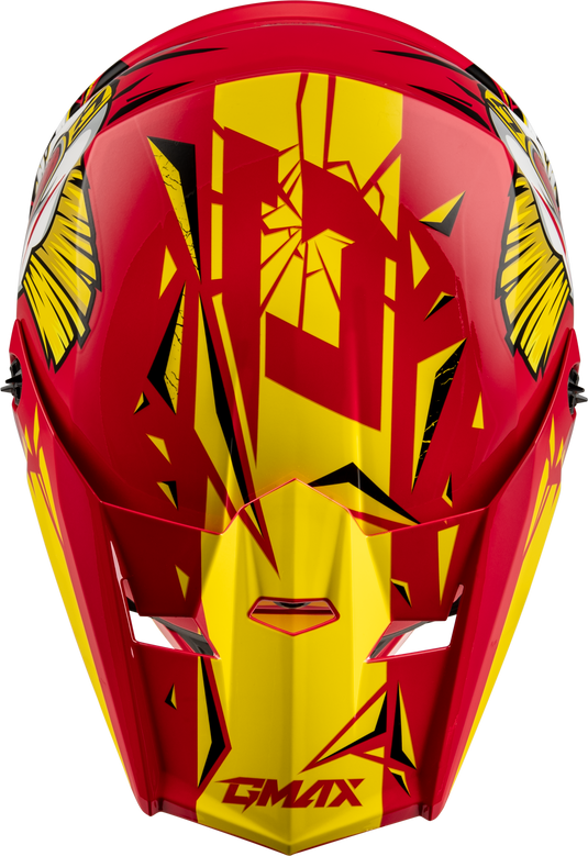 YOUTH MX-46Y UNSTABLE HELMET RED/YELLOW YM D3465231 image 3