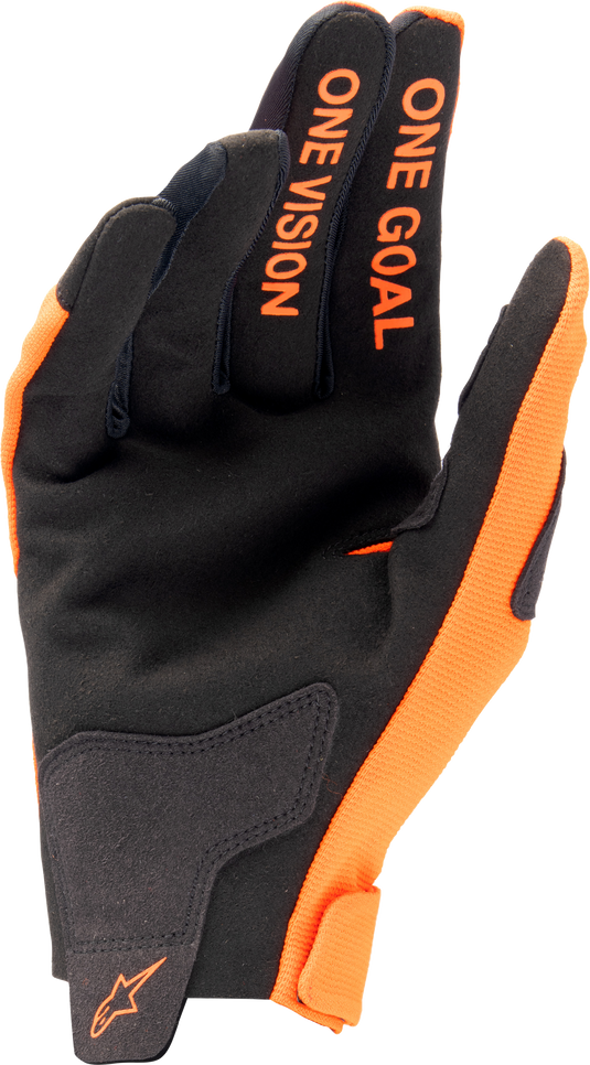 YOUTH RADAR GLOVES HOT ORANGE/BLACK SM 3541824-411-S image 2