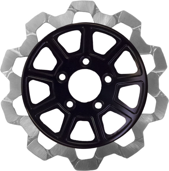 9 SPOKE ROTOR FRONT BLK/SIL BOW TIE 11.8