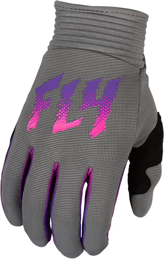 YOUTH F-16 GLOVES GREY/PINK/PURPLE YXS 377-210YXS image 1