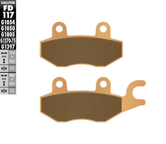 BRAKE PADS SINTERED FD117G1397 FD117G1397 image 1