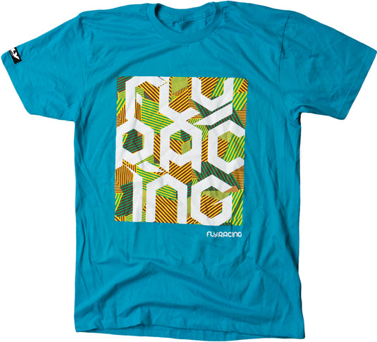 BLOCK PARTY TEE TURQUOISE L 352-0168L image 1