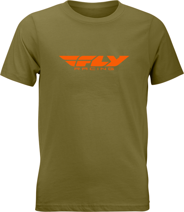 YOUTH FLY CORPORATE TEE OLIVE/ORANGE YM 352-0676YM image 1