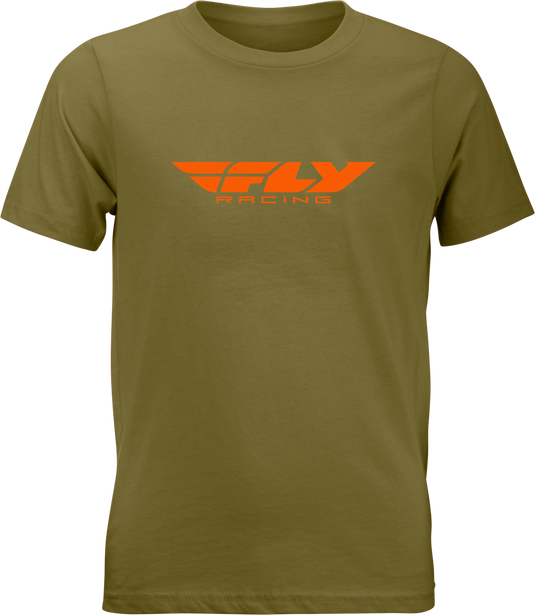 YOUTH FLY CORPORATE TEE OLIVE/ORANGE YM 352-0676YM image 1
