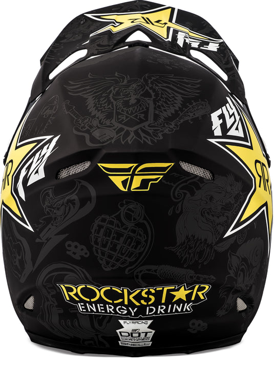 F2 CARBON ROCKSTAR HELMET MATTE BLACK/CHARCOAL/YELLOW XL 73-4076-5-X image 2