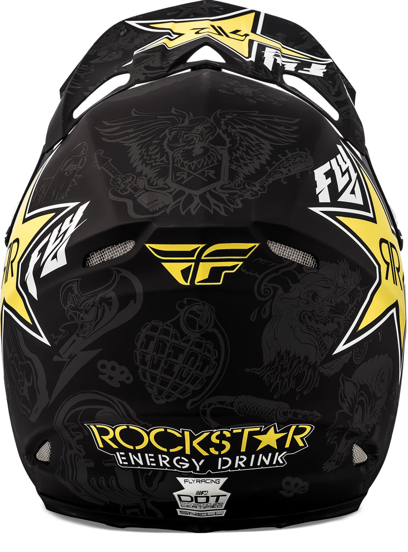 Load image into Gallery viewer, F2 CARBON ROCKSTAR HELMET MATTE BLACK/CHARCOAL/YELLOW XS 73-4076-1-XS image 2
